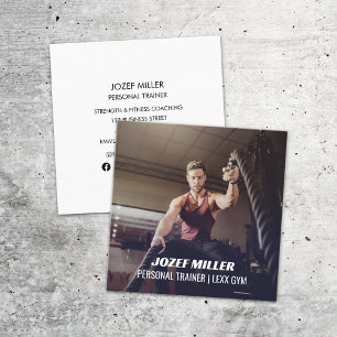 Kampfsport Fitness Personal Trainer Quadratische Visitenkarte