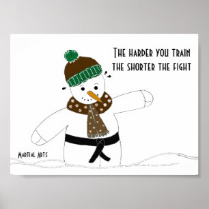 Kampfsport Je härter du trainierst Poster