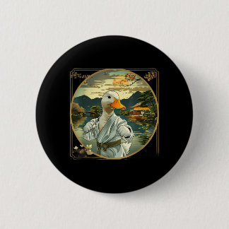 Kampfsport Karate Ente Sonnenuntergang Garten MMA Button