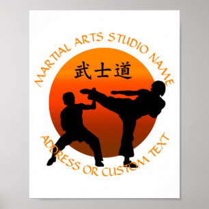 Kampfsport Karate Taekwondo Kung Fu Studiobesitzer Poster