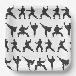 Kampfsport Karate Taekwondo Pappteller