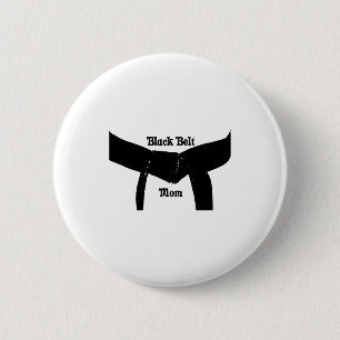 Kampfsport Schwarzgürtel-Mutter T-Shirt Button