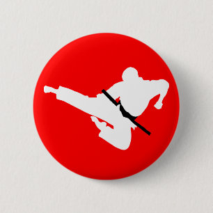 Kampfsport-Silhouette Button