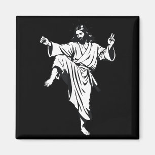 Kampfsport Taekwondo Karate Kung Fu Jesus Seite Magnet