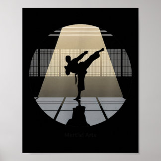Kampfsportdisziplin Stärke Karate Taekwondo Poster