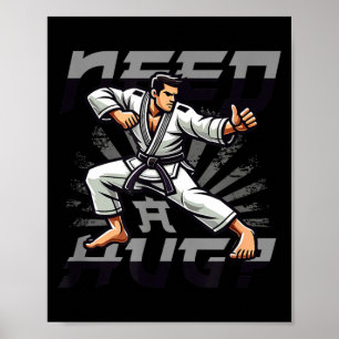 Kampfsportkämpfer Judo Karate Brasilianisch Poster