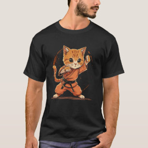 Kampfsportler Katze über Kampfsport T-Shirt