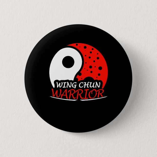 Kampfsporttrainer des Kriegers Wing Chun Button (Vorderseite)