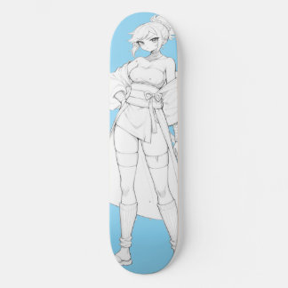 Kampfstil Anime Mädchen Skateboard Deck