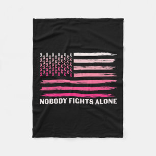 Kämpft Einsam Gegen Brustkrebs USA-Flagge Rosa Ban Fleecedecke