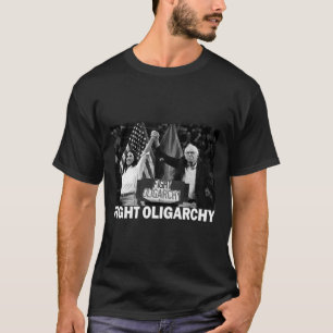 Kämpft gegen die Oligarchie Bernie Sanders und AOC T-Shirt
