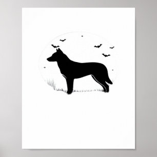 Kanaan Dog - Halloween Moon Silhouette Classic T-S Poster