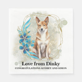 Kanaan Hund Hochzeit Napkins mit Foto Serviette