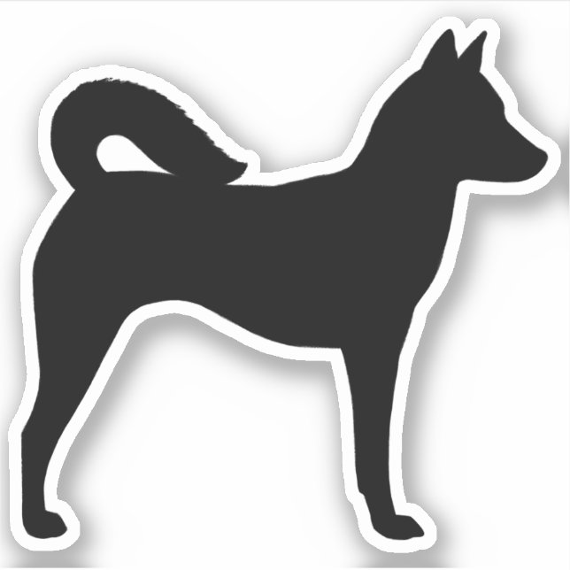 Kanaan Hund Silhouette Wasserfester Vinyl Decal Aufkleber (Vorderseite)