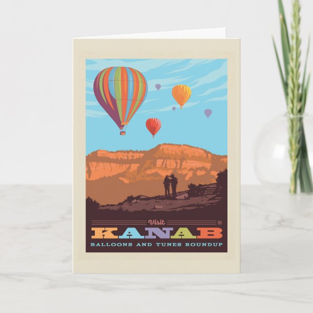 Kanab, Utah | Ballons und Tunes Karte (Vorderseite)