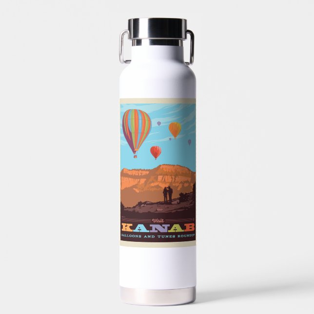 Kanab, Utah | Ballons und Tunes Trinkflasche (Vorne)