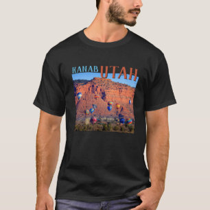 Kanab Utah Heißluft steigt Schwarzes im Ballon auf T-Shirt