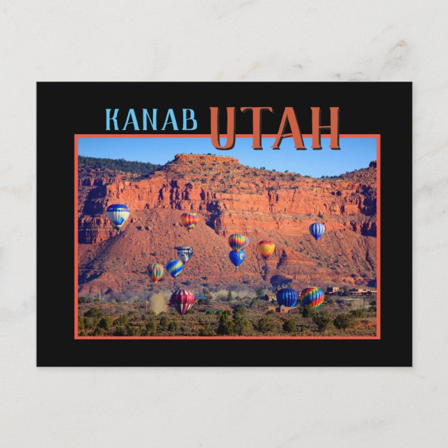 Kanab Utah Hot Air Balloons Postkarte (Vorderseite)