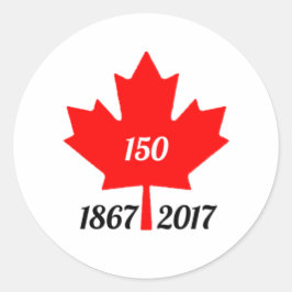 Kanada 150 im Jahr 2017 Ahornblatt Runder Aufkleber