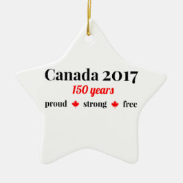 Kanada 150 im Jahre 2017 stolz und frei Keramikornament