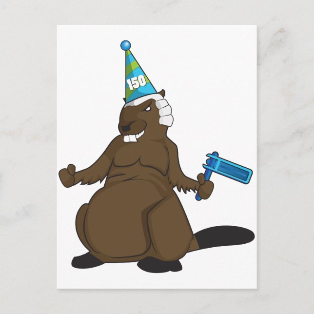 Kanada 150 im Party Beaver Merchandise 2017 Postkarte (Vorderseite)
