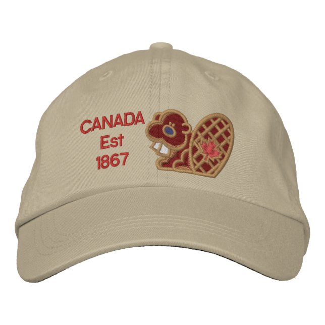 Kanada 150 Jahre Celebrate Beaver Bestickte Kappe (Vorderseite)