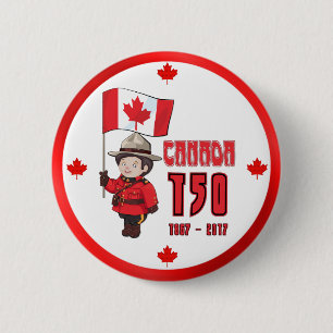 Kanada 150 Jahre Jahrestag Button
