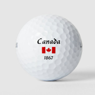 Kanada 1867 Altes Balthazar-Schriftart Flag Light- Golfball