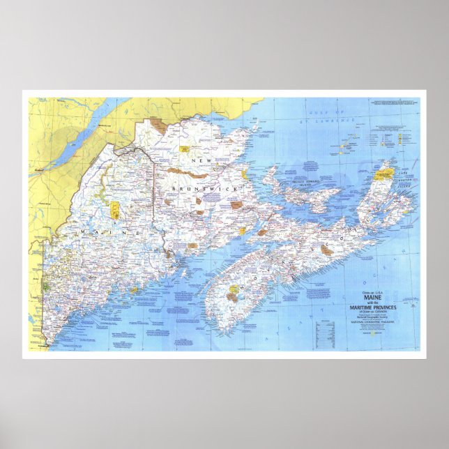 " Kanada: 1975 Maine mit den Meeresprovinzen Poster (Vorne)