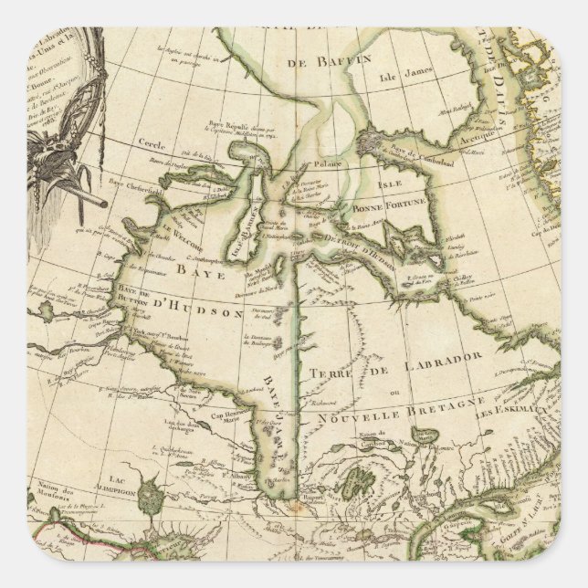 Kanada 5 quadratischer aufkleber (Vorderseite)