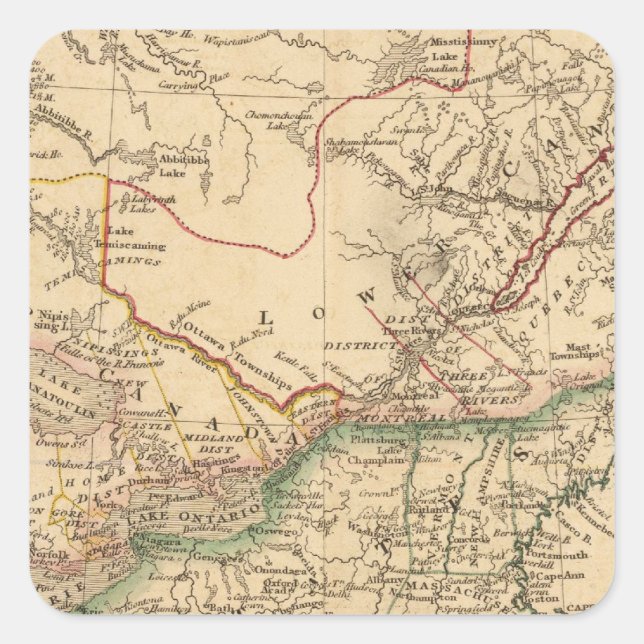 Kanada 6 quadratischer aufkleber (Vorderseite)