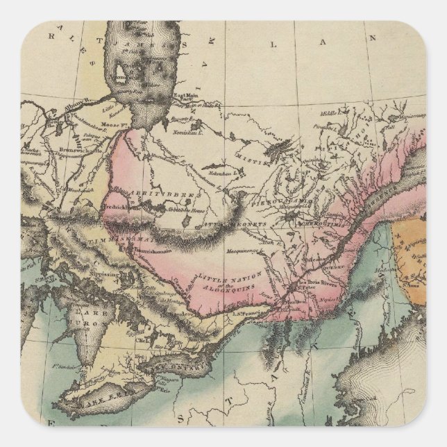 Kanada 8 quadratischer aufkleber (Vorderseite)