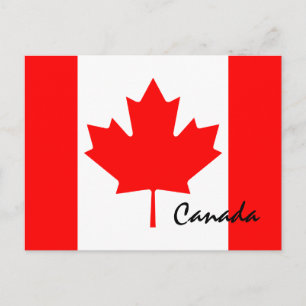 Kanada-Ahornblatt-Flaggenfarben Postkarte