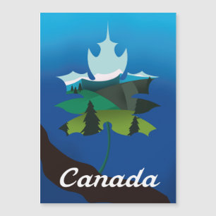 Kanada-Ahornblatt-Reiseposter im Vintage-Stil Magnetkarte