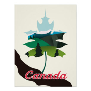 Kanada Ahornblatt weiße Edition Poster