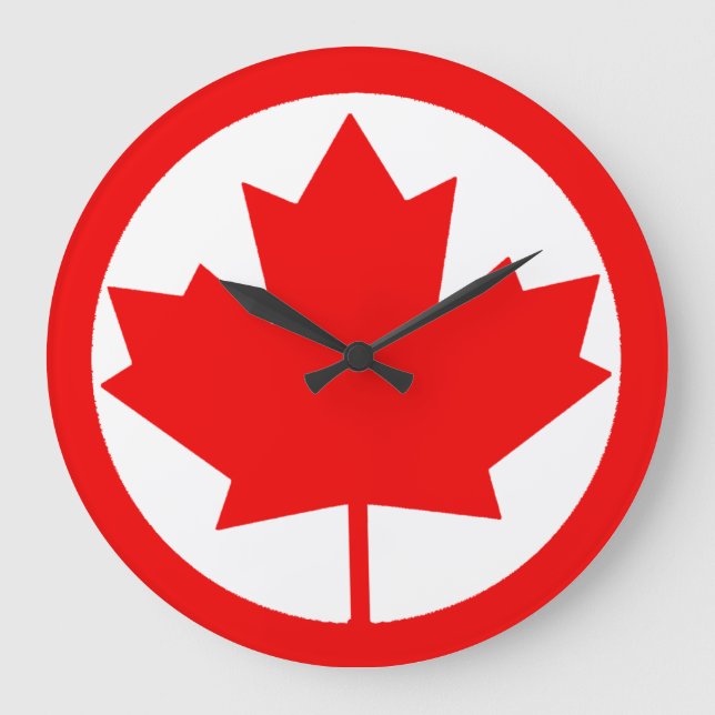 Kanada Ahornleaf Große Wanduhr (Vorderseite)