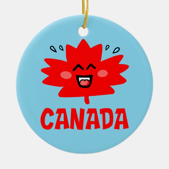 Kanada Ahornleaf Keramik Ornament (Vorne)