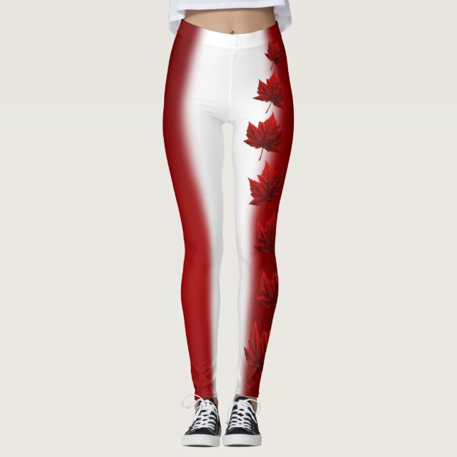 Kanada Ahornleaf-Leggings Herbst verlässt Leggings (Vorderseite)