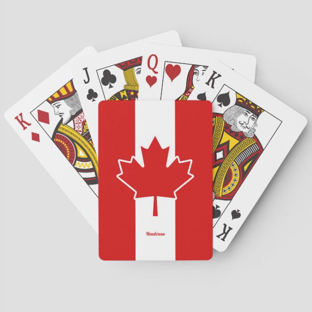 Kanada Ahornleaf mit Namen Spielkarten (Rückseite)