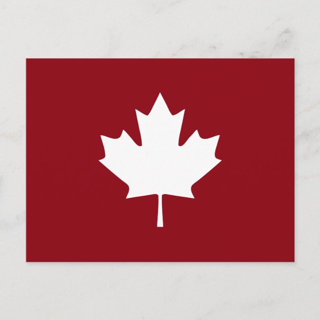Kanada Ahornleaf Postkarte - Umkehrfarben (Vorderseite)