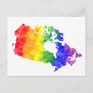 Kanada Ahornleaf Regenbogen Pride Postkarte