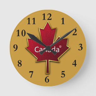 Kanada Ahornleaf-Uhr Runde Wanduhr