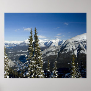 Kanada, Alberta, Banff. Ansichten des Bow Valley Poster