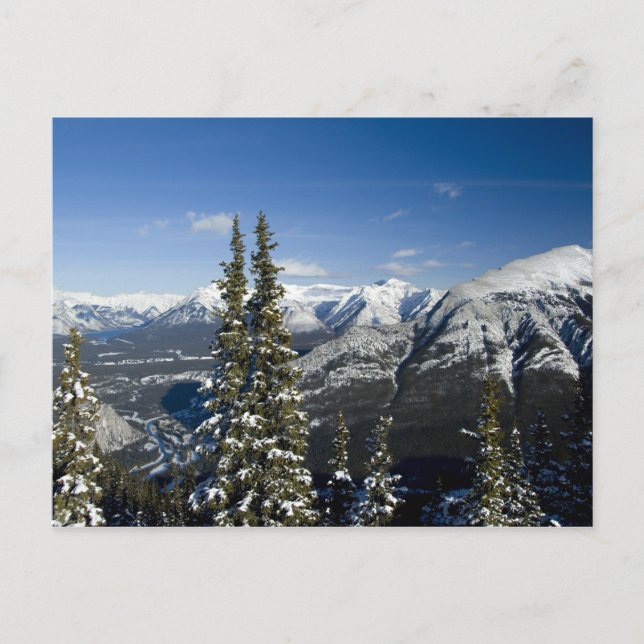 Kanada, Alberta, Banff. Aussicht auf das Bow-Tal Postkarte (Vorderseite)