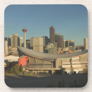 Kanada, Alberta, Calgary: Stadt-Skyline von 3 Getränkeuntersetzer
