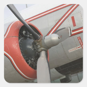 Kanada, Alberta, Edmonton: Alberta Aviation Quadratischer Aufkleber