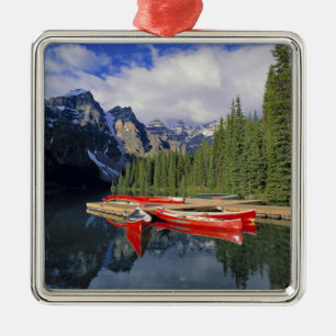 Kanada, Alberta, Moraine Lake. Die glatte Ornament Aus Metall