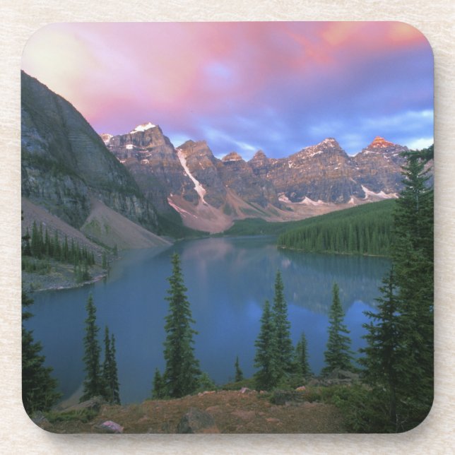 Kanada, Alberta, Moraine-See in Dawn, Banff Getränkeuntersetzer (Vorderseite)