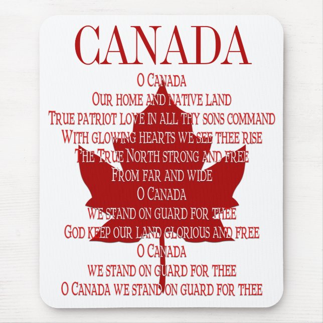 Kanada Anthem Mousepad Canada Maple Leaf Mousepad (Vorne)
