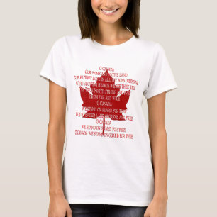 Kanada Anthem Shirt Women's Souvenir Kanada Shirt